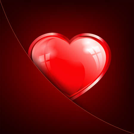 Design with a red, shiny heart in your pocketのイラスト素材