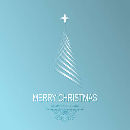 Silhouette of a Christmas tree.のイラスト素材