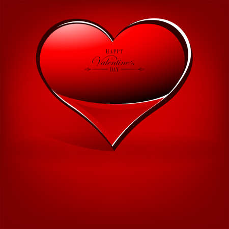 red background with heart Vector illustration.のイラスト素材