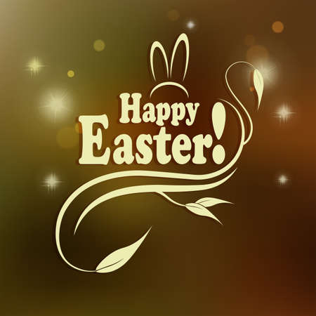 Easter dark design with text and glitterのイラスト素材