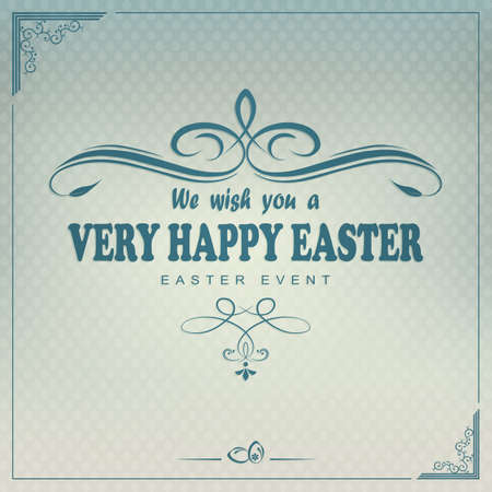 Light design, greeting card with the text of happy easterのイラスト素材