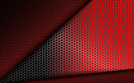 Geometric dark red background with metal grilleのイラスト素材