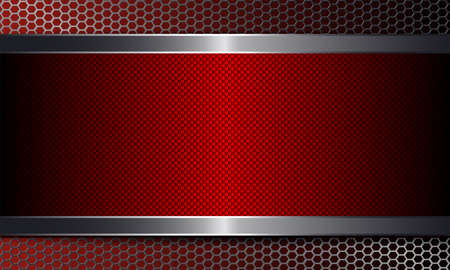 Geometric background with metal grill and frame.のイラスト素材