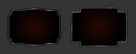 Rectangular frame, set illustration.のイラスト素材