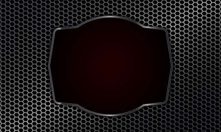 Metal grille with a frame of dark color.のイラスト素材