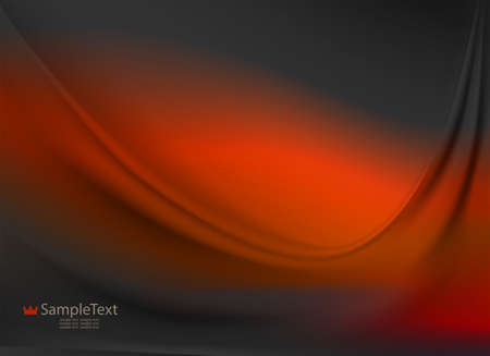 A nice background of black and orange shades with smooth stripes like matter.のイラスト素材