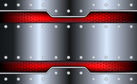 Geometric abstract textural design with a metallic hue with rivets and glitter.のイラスト素材