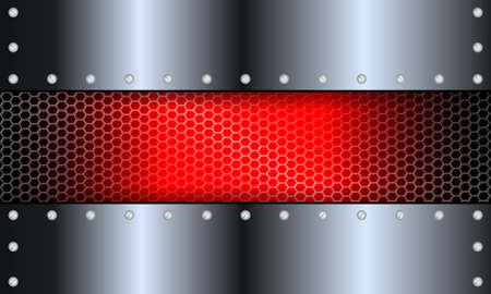 Geometric abstract metallic shade design with rivets and glitter.のイラスト素材