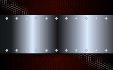 Geometric abstract design with a metal shade frame and a set of bolts.のイラスト素材