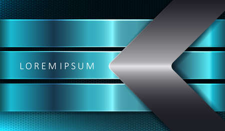 Geometric turquoise dark mesh composition with an arrow and shiny stripesのイラスト素材