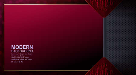 Dark red design with a gray textured frame and two red-colored mosaic arrows.のイラスト素材