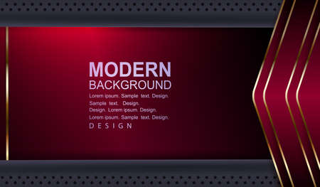 Dark red design with arrows with a delicate border of gold colorのイラスト素材