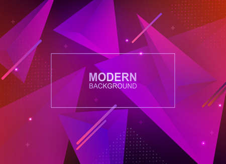 Dark purple design with triangles, stripes and glitter.のイラスト素材