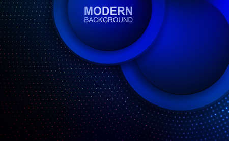 Dark blue composition with two round frames and shiny mosaicのイラスト素材