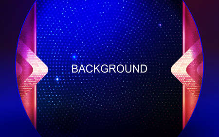 Blue rich texture design with oval frames and bright pink arrowsのイラスト素材