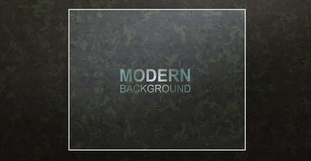 Dark textured green camouflage design with a square frame.のイラスト素材