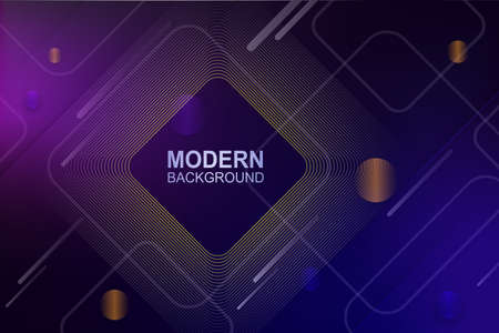 Blue design with stripes, light frames and yellow and blue circlesのイラスト素材