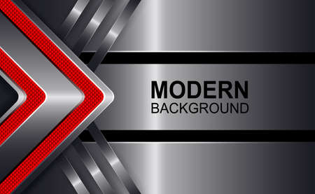 A magnificent composition of a metallic shade, an arrow with rays, a red textured border.のイラスト素材