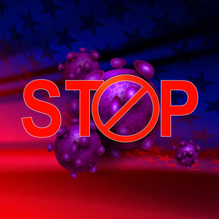 Design with abstract silhouette of coronavirus elements. Sign of coronavirus COVID-2019. Asian flu composition. Prevention of viral infections.のイラスト素材