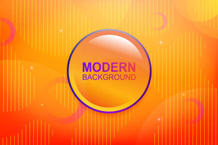 Yellow background with gradient, rings and thin vertical lines, round frameのイラスト素材