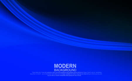 Blue abstract design with gradient, smooth arched stripesのイラスト素材