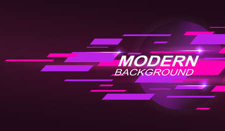 Dark geometric design with gradient, pink and purple horizontal stripes.のイラスト素材