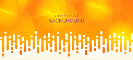 Abstract yellow bright design with a gradient and a set of circles, vertical rounded stripesのイラスト素材