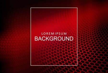 Dark background with a gradient, mesh silhouette lattice of red colorのイラスト素材