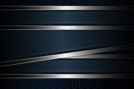 Mesh design with blue textured frames with a metallic borderのイラスト素材