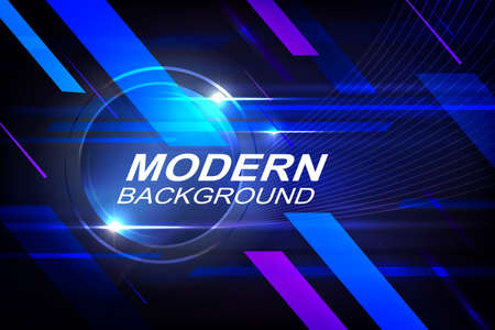 Dark blue composition with a gradient and glitter, slanting stripes, outlines of a circleのイラスト素材