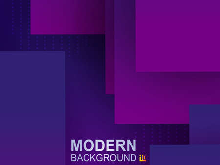Abstract geometric background, squares with shadow and gradient of blue and purple hueのイラスト素材