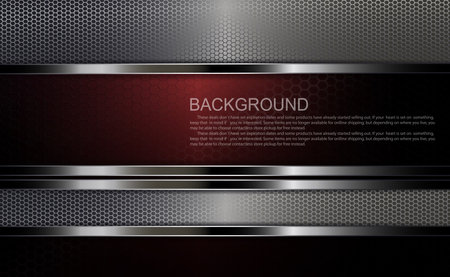 Burgundy design with horizontal mesh bezels with metallic borderのイラスト素材
