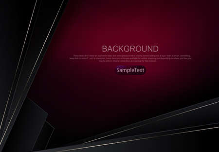 Burgundy geometric background with a gradient, oblique dark gray curtains with thin shiny edgingのイラスト素材