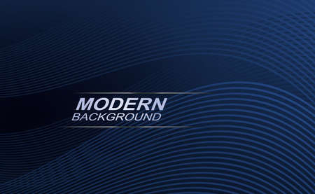 Blue illustration with gradient, silhouette of wavy linesのイラスト素材