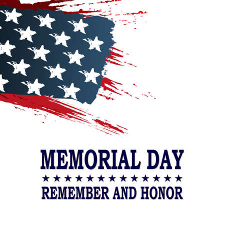 Abstract illustration with USA flag silhouette, design elementのイラスト素材