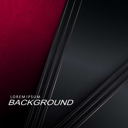 Abstract illustration with a gradient of red tint, oblique gray curtains with a border.のイラスト素材