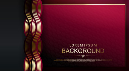 Texture composition with a gradient of red tint with wavy intertwined lines.のイラスト素材