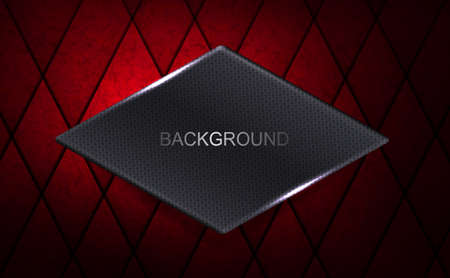 A gray frame like a rhombus with glitter, a texture composition with a dark red gradient, oblique dark stripes.のイラスト素材