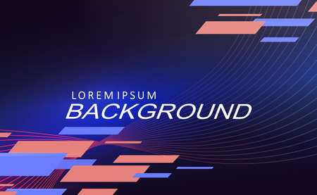 Blue composition, horizontal stripes, thin wavy lines.のイラスト素材