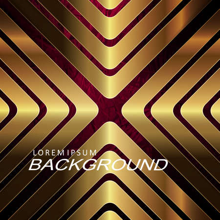 Shiny golden arrows, textured illustration in redのイラスト素材