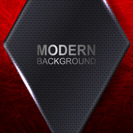 Textured illustration in red with a gradient, gray corrugated frame.のイラスト素材