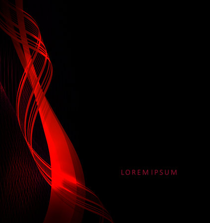 A red twisted figure and a slight mesh texture on a black design.のイラスト素材