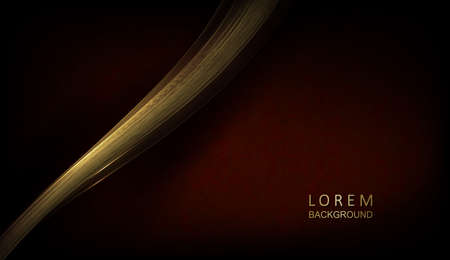 Dark textural background with shiny golden shapes and bright glitter.のイラスト素材