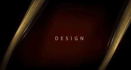 Dark texture background with oblique shiny gold shapes with glitter.のイラスト素材