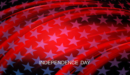 Abstract composition with the American flag, the national symbol of the USA, a chaotic banner.のイラスト素材