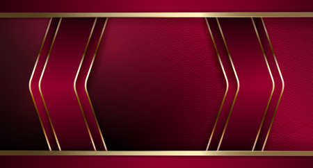 Red arrows with a gold border on a textured burgundy backgroundのイラスト素材