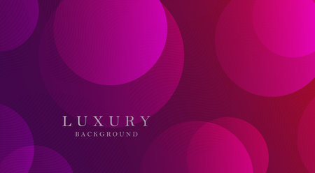 Purple design with pink circles and striped oval shapesのイラスト素材