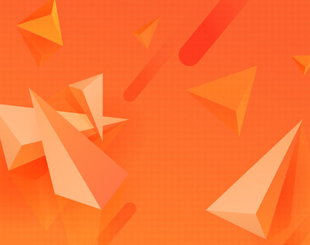 Orange shade illustration, with triangular shapes and stripes.のイラスト素材