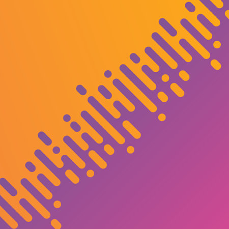 Oblique composition with rounded purple and yellow stripesのイラスト素材