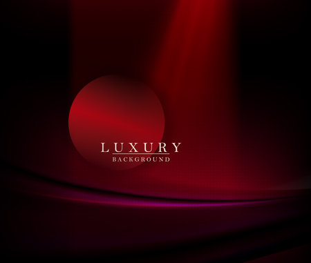 A red beam of light on a black embossed design.のイラスト素材